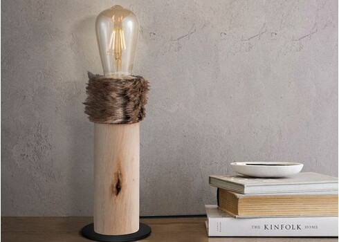 Lauavalgusti FURDY puit, D10xH11,5 cm, E27