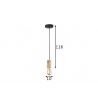 Rippvalgusti BILLY puit, D10xH116 cm, E27
