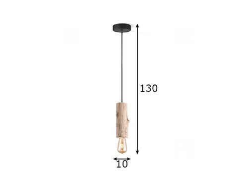 Rippvalgusti BILLY puit, D10xH130 cm, E27