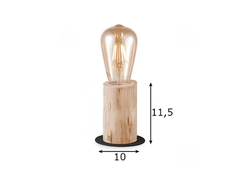 Lauavalgusti BILLY puit, D10xH11,5 cm, E27