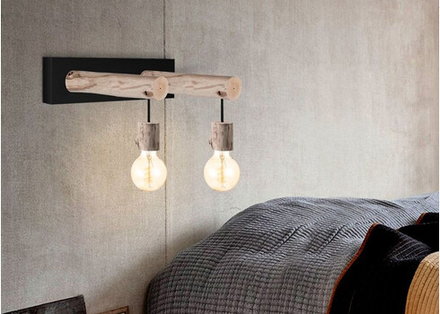 Seinavalgusti BILLY puit, 29x20xH22 cm, E27