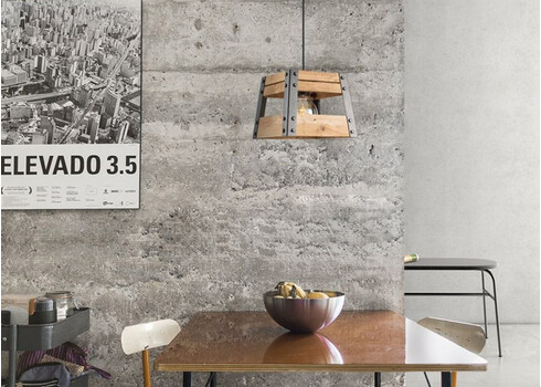 Rippvalgusti BARN puit / hall, 18x18xH126 cm, E27