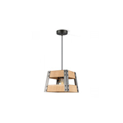 Rippvalgusti BARN puit / hall, 18x18xH126 cm, E27