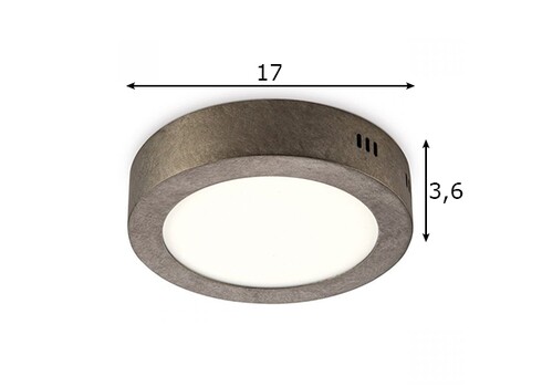 Laevalgusti SKA tumehall, D17xH3,6 cm, LED