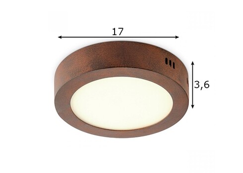 Laevalgusti SKA rooste, D17xH3,6 cm, LED