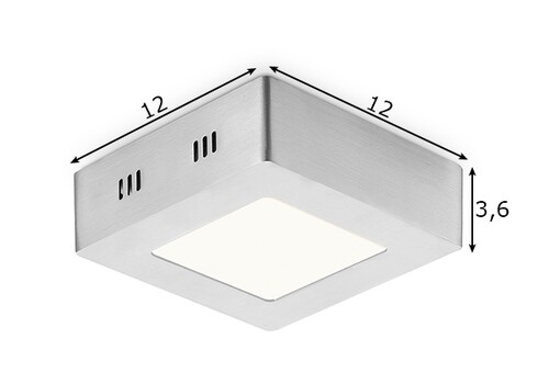 Laevalgusti SKA metall, 12x12xH3,6 cm, LED