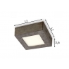 Laevalgusti SKA tumehall, 12x12xH3,6 cm, LED