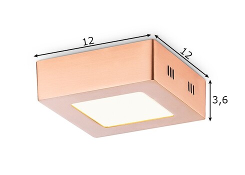 Laevalgusti SKA vask, 12x12xH3,6 cm, LED