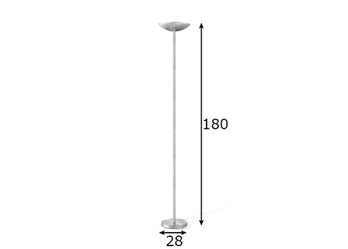 Põrandavalgusti EASY metall, D28xH180 cm, LED