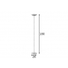 Põrandavalgusti EASY metall, D28xH180 cm, LED