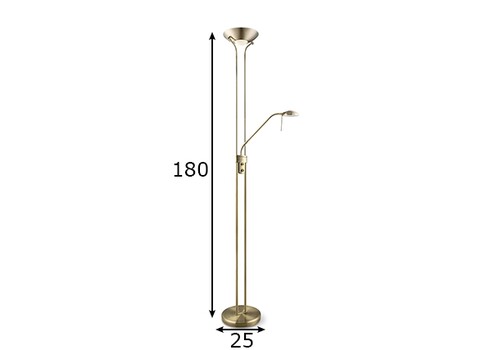 Põrandavalgusti UPLIGHT pronks, D25xH180 cm, LED
