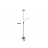 Põrandavalgusti UPLIGHT pronks, D25xH180 cm, LED