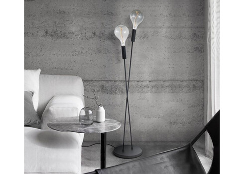 Põrandavalgusti TWINT must, D25xH137 cm, E27