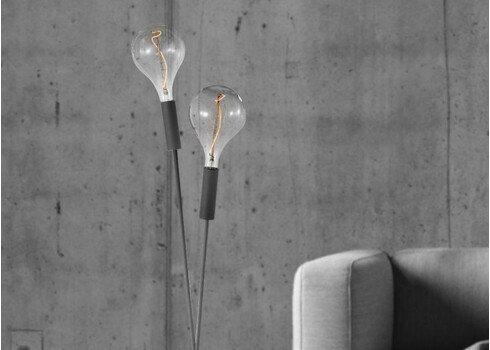 Põrandavalgusti TWINT must, D25xH137 cm, E27