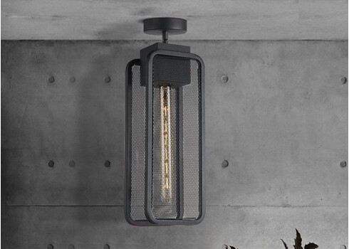 Rippvalgusti WEAVE must, 15x11xH47,5 cm, E27