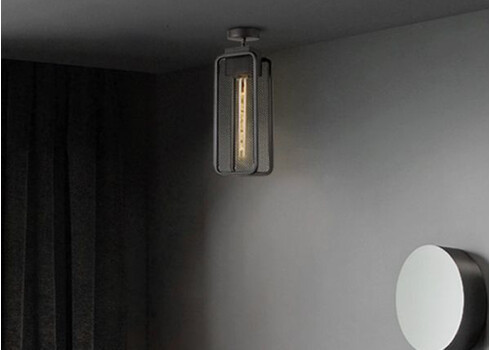 Rippvalgusti WEAVE must, 15x11xH47,5 cm, E27