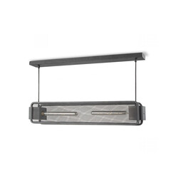 Rippvalgusti WEAVE must, 80x11xH140 cm, E27