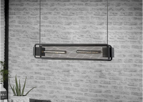 Rippvalgusti WEAVE must, 80x11xH140 cm, E27