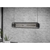 Rippvalgusti WEAVE must, 80x11xH140 cm, E27