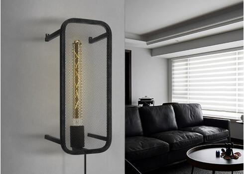 Seinavalgusti WEAVE must, 15x15xH38 cm, E27