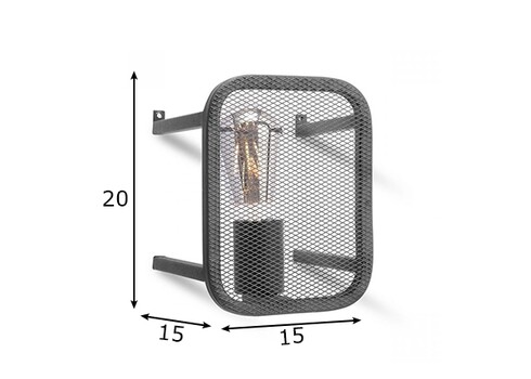 Seinavalgusti WEAVE must, 15x15xH20 cm, E27