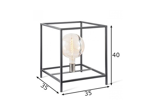 Lauavalgusti KASO must, 35x35xH40 cm, E27