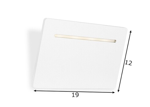 Seinavalgusti LUIGI valge, 19xH12 cm, LED