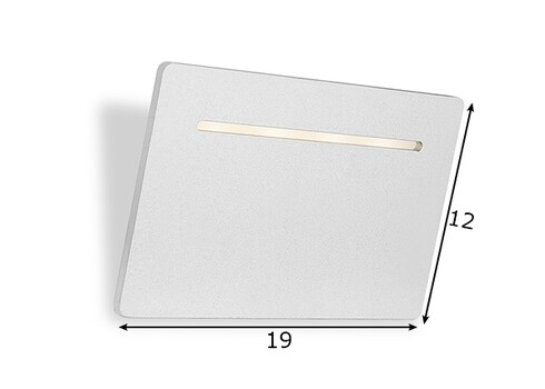 Seinavalgusti LUIGI hõbe, 19xH12 cm, LED