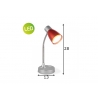 Lauavalgusti LUMY punane, D13xH28 cm, LED