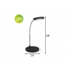 Lauavalgusti POLLY must, D14xH28 cm, LED