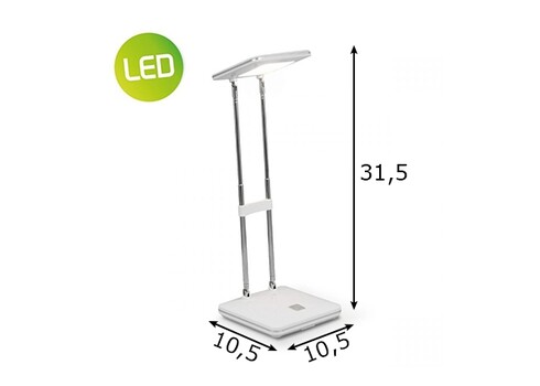 Lauavalgusti CHECHK valge, 10,5x10,5xH31,5 cm, LED