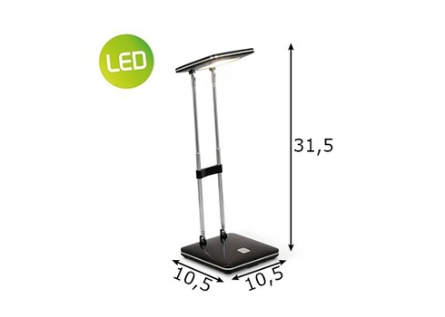 Lauavalgusti CHECK must, 10,5x10,5xH31,5 cm, LED