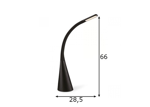 Lauavalgusti TOUCH must, D28,5xH66 cm, LED