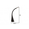 Lauavalgusti TOUCH must, D28,5xH66 cm, LED