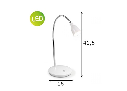 Lauavalgusti FLEXY valge, D16xH41,5 cm, LED