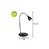 Lauavalgusti FLEXY must, D16xH41,5 cm, LED