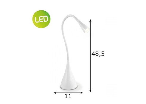 Lauavalgusti FLEX valge, D11xH48,5 cm, LED