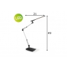 Lauavalgusti PRO hõbe / must, 21xH49 cm, LED