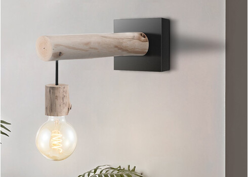 Seinavalgusti BILLY puit, 14x20xH22 cm, E27