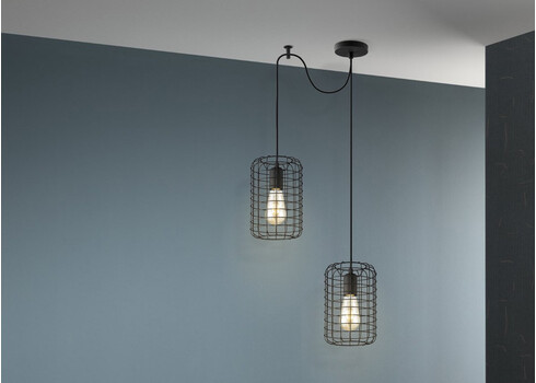 Rippvalgusti NETTING must, 32xH128 cm, E27