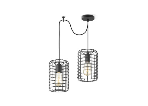 Rippvalgusti NETTING must, 32xH128 cm, E27