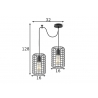 Rippvalgusti NETTING must, 32xH128 cm, E27