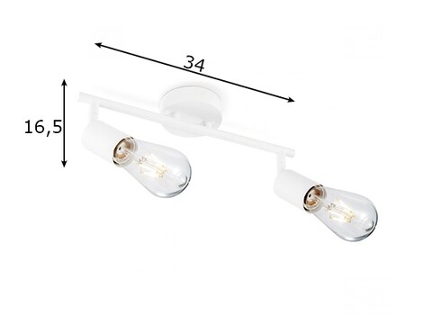 Kohtvalgusti MELLO valge, 34xH16,5 cm, LED