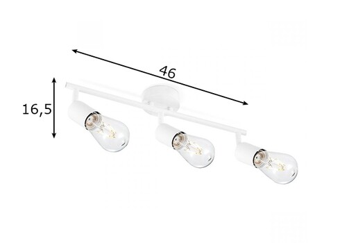 Kohtvalgusti MELLO valge, 46xH16,5 cm, LED