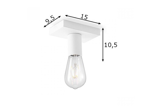 Kohtvalgusti NITRO valge, 15x9,5xH10,5 cm, LED