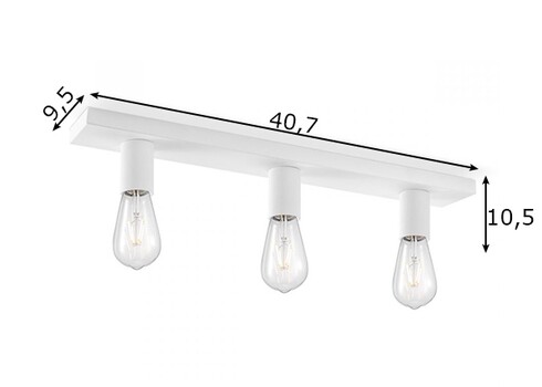 Kohtvalgusti NITRO valge, 40,7x9,5xH10,5 cm, LED