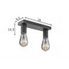 Kohtvalgusti NITRO must, 30x9,5xH10,5 cm, LED