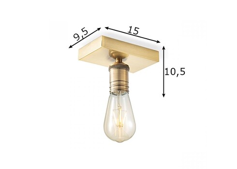 Kohtvalgusti NITRO pronks, 15x9,5xH10,5 cm, LED