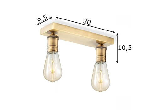 Kohtvalgusti NITRO pronks, 30x9,5xH10,5 cm, LED