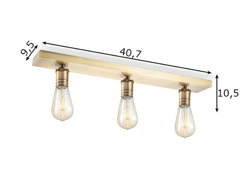 Kohtvalgusti NITRO pronks, 40,7x9,5xH10,5 cm, LED